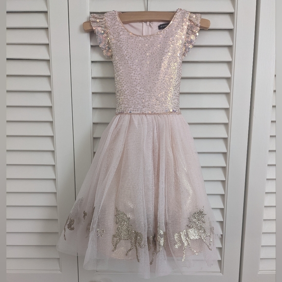 Pink and Gold Unicorn Dress - Picture 1 of 4